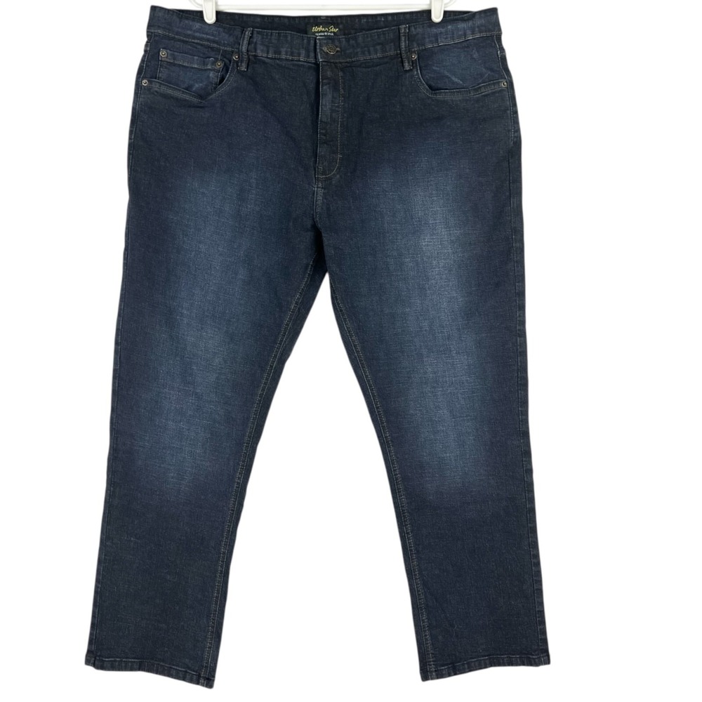 Urban Star Premium Men's Blue Dark Wash Straight Leg Denim Jeans Size 44x30